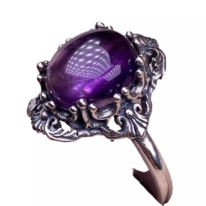 Amethyst lace ring